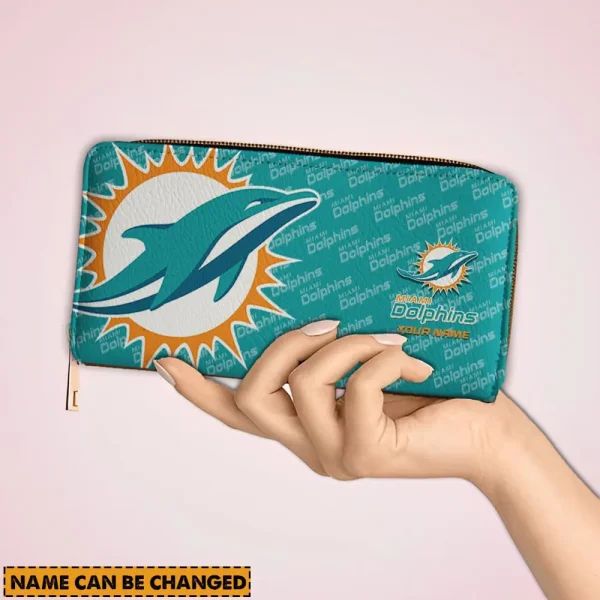 Miami Dolphins Clutch Purse Woman Wallet SPTPURSE006
