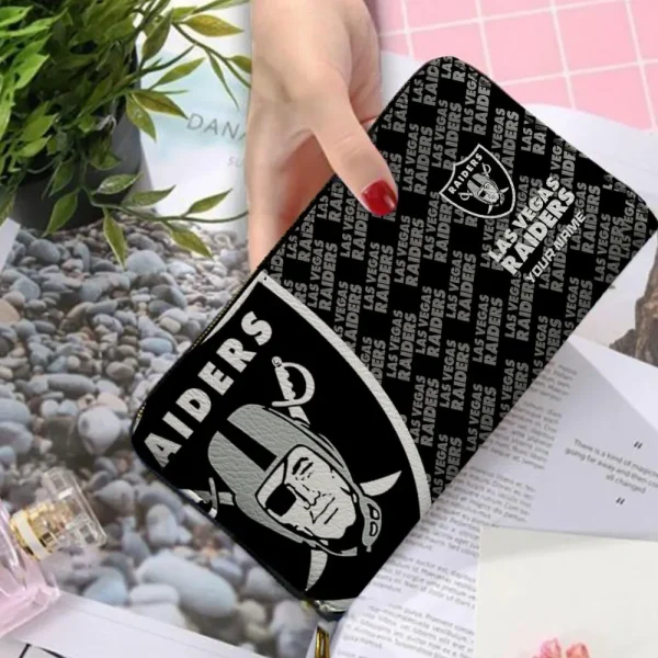 Las Vegas Raiders Clutch Purse Woman Wallet SPTPURSE023 - Image 3
