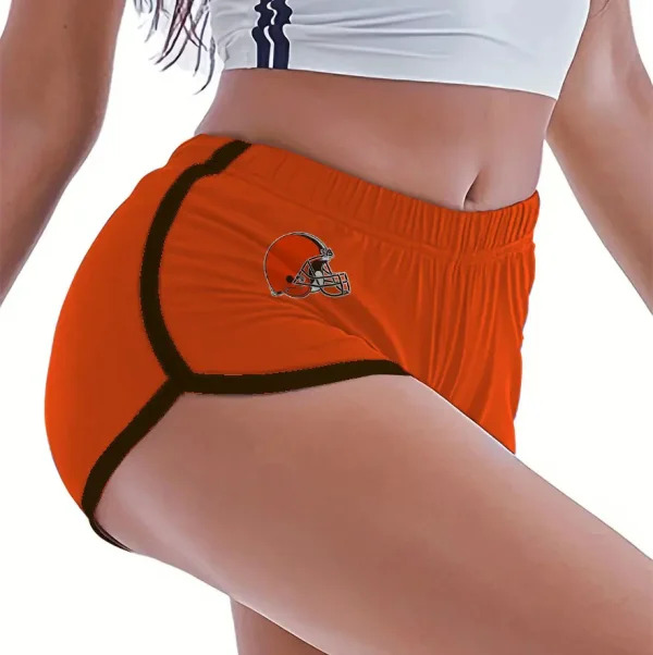 Cleveland Browns Women’s Elastic Waist Sleep Sport Shorts SPTWEWSS008 - Image 2