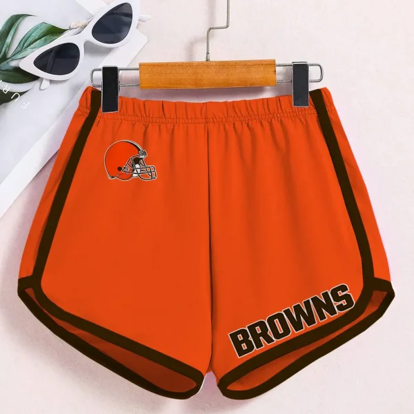Cleveland Browns Women’s Elastic Waist Sleep Sport Shorts SPTWEWSS008 - Image 4