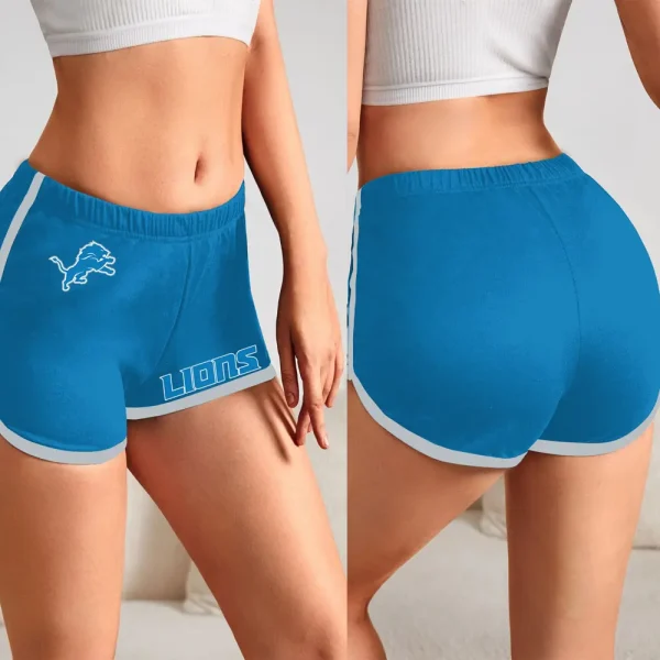 Detroit Lions Women’s Elastic Waist Sleep Sport Shorts SPTWEWSS010 - Image 4