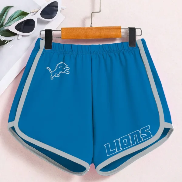 Detroit Lions Women’s Elastic Waist Sleep Sport Shorts SPTWEWSS010 - Image 5