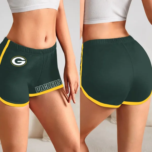 Green Bay Packers Women’s Elastic Waist Sleep Sport Shorts SPTWEWSS012 - Image 3