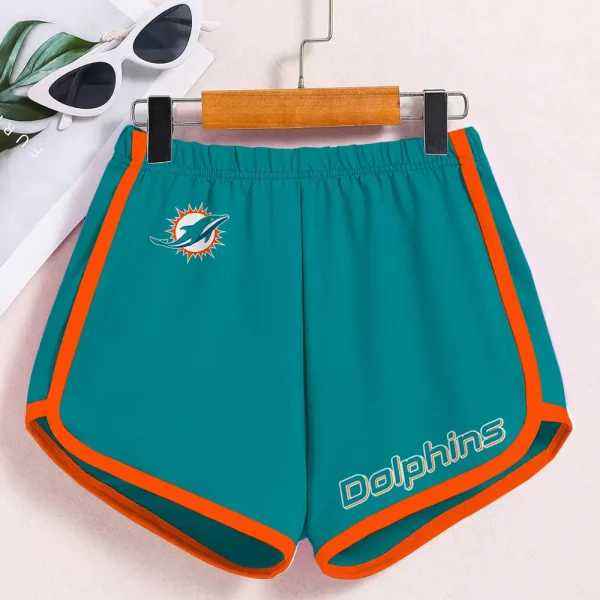 Miami Dolphins Women’s Elastic Waist Sleep Sport Shorts SPTWEWSS019 - Image 3