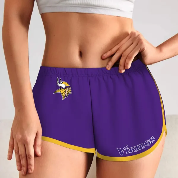 Minnesota Vikings Women’s Elastic Waist Sleep Sport Shorts SPTWEWSS021 - Image 3