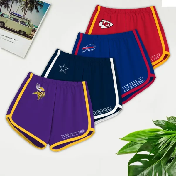 Minnesota Vikings Women’s Elastic Waist Sleep Sport Shorts SPTWEWSS021