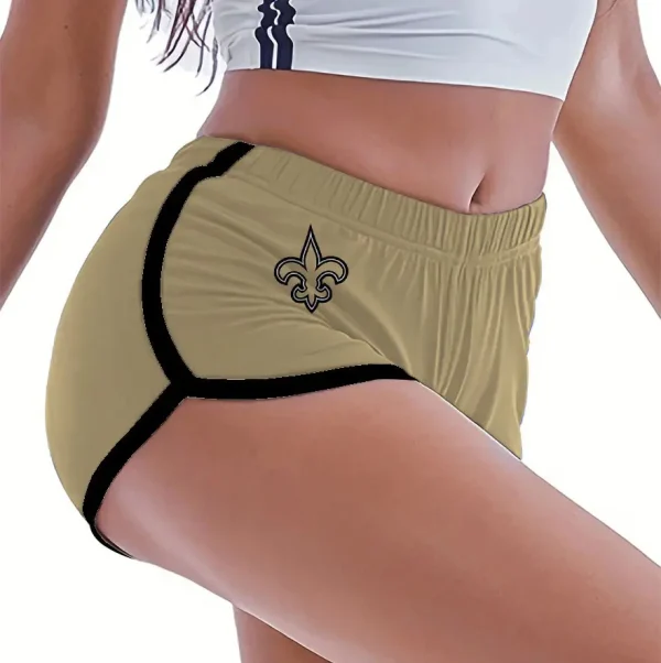 New Orleans Saints Women’s Elastic Waist Sleep Sport Shorts SPTWEWSS023 - Image 2