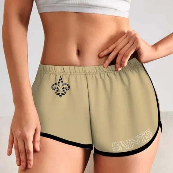 New Orleans Saints Women’s Elastic Waist Sleep Sport Shorts SPTWEWSS023 - Image 3