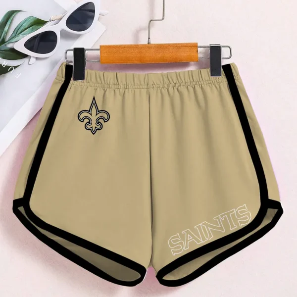 New Orleans Saints Women’s Elastic Waist Sleep Sport Shorts SPTWEWSS023 - Image 4