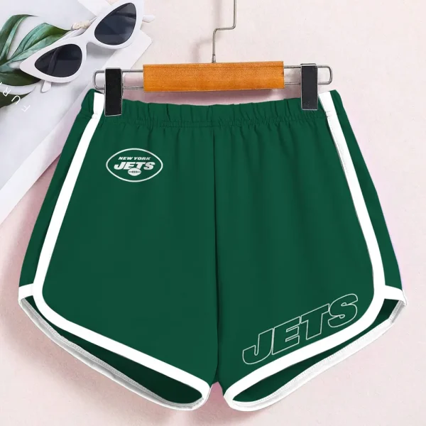 New York Jets Women’s Elastic Waist Sleep Sport Shorts SPTWEWSS026 - Image 5