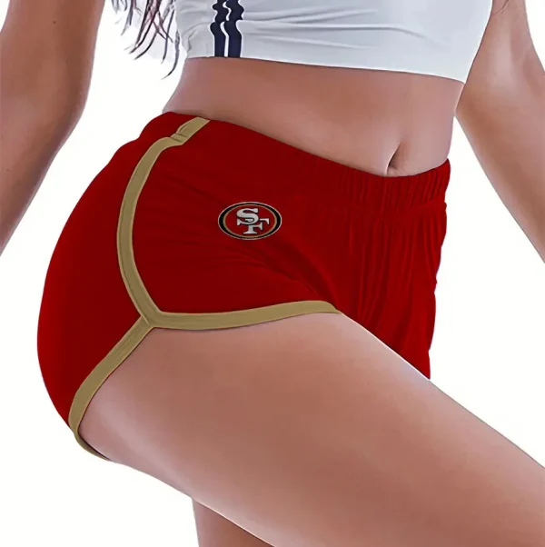 San Francisco 49ers Women’s Elastic Waist Sleep Sport Shorts SPTWEWSS028 - Image 3