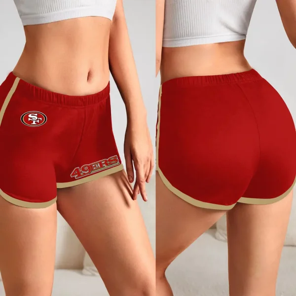 San Francisco 49ers Women’s Elastic Waist Sleep Sport Shorts SPTWEWSS028 - Image 4