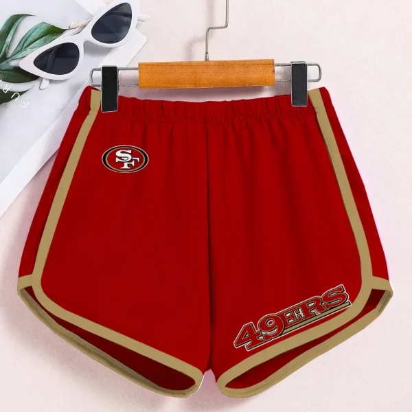 San Francisco 49ers Women’s Elastic Waist Sleep Sport Shorts SPTWEWSS028 - Image 5