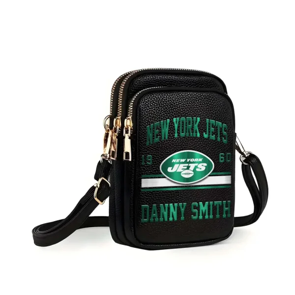 New York Jets Women's Leather Crossbody Bag S9CBB126 - Image 2