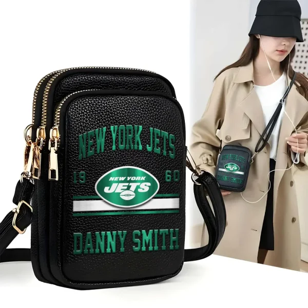 New York Jets Women's Leather Crossbody Bag S9CBB126