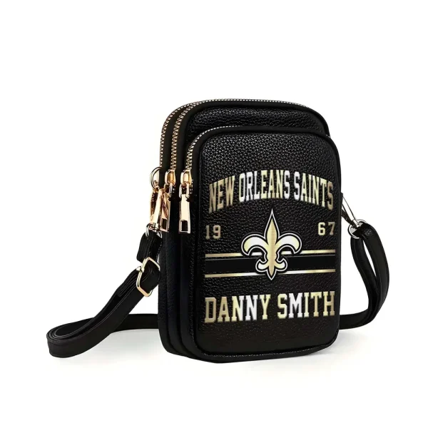 New Orleans Saints Women's Leather Crossbody Bag S9CBB128 - Image 2