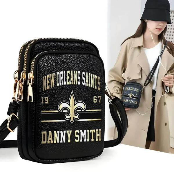 New Orleans Saints Women's Leather Crossbody Bag S9CBB128