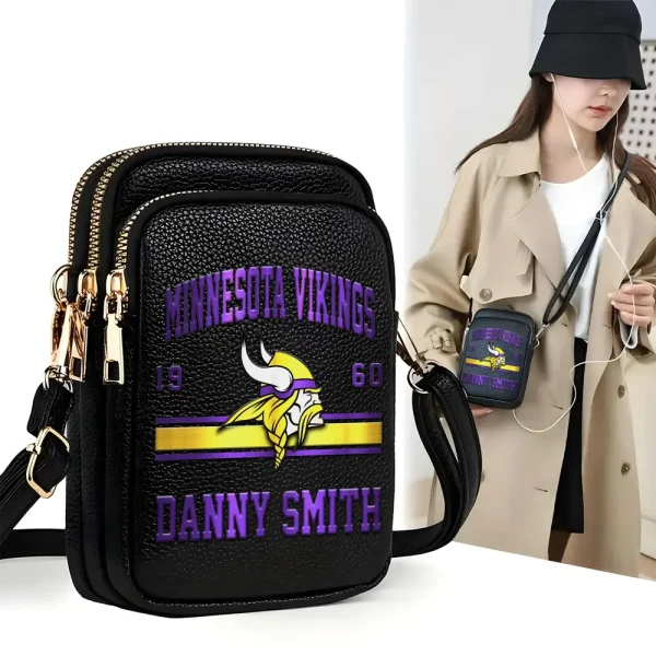 Minnesota Vikings Women's Leather Crossbody Bag S9CBB130