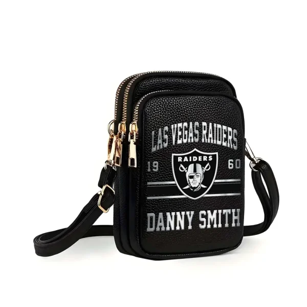 Las Vegas Raiders Women's Leather Crossbody Bag S9CBB134 - Image 2