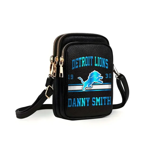 Detroit Lions Women's Leather Crossbody Bag S9CBB140 - Image 2