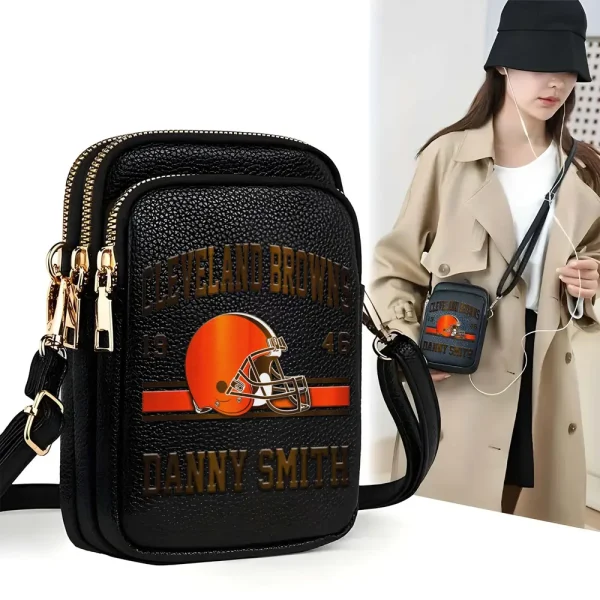 Cleveland Browns Women's Leather Crossbody Bag S9CBB143