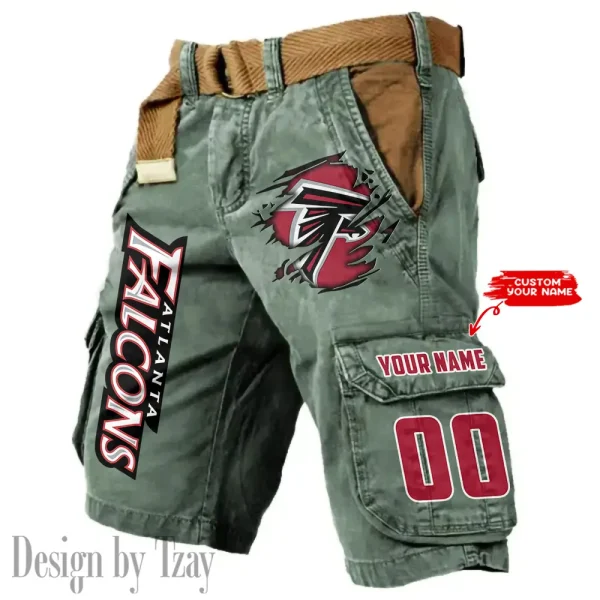 Atlanta Falcons Pocket Print Cargo Shorts (Belt Not Included) trending 2025 S9MCS304 - Image 3