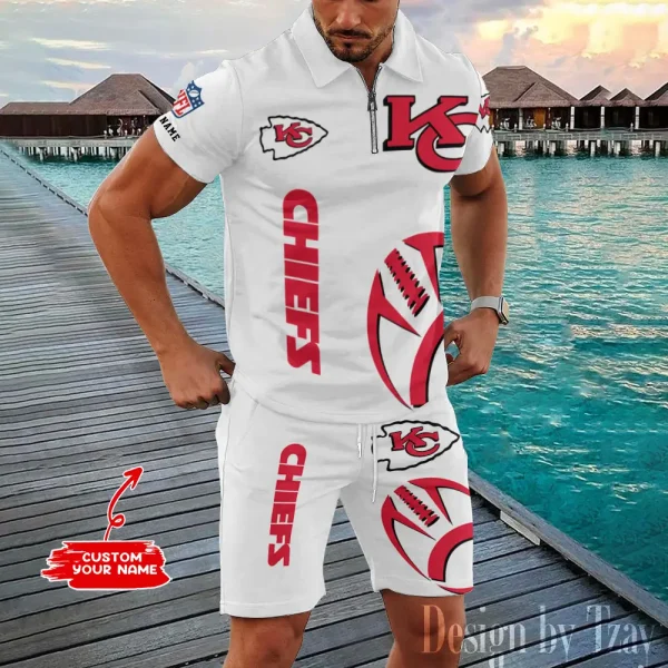 Kansas City Chiefs New2025 Quarter Zip Polo and Short AZPLZ534