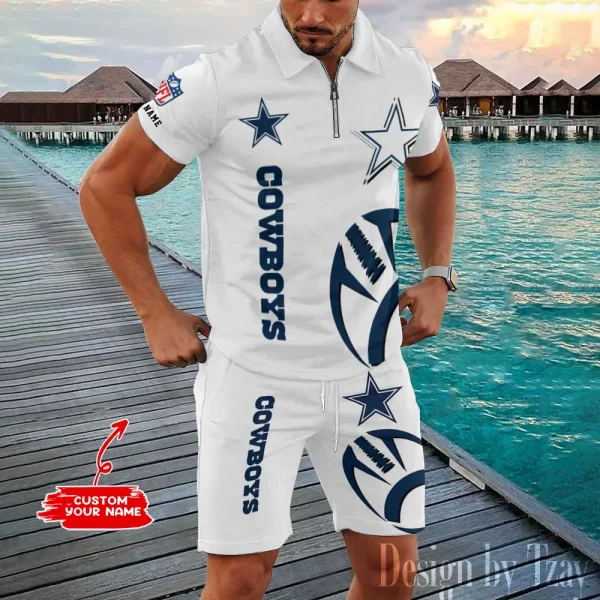 Dallas Cowboys New2025 Quarter Zip Polo and Short AZPLZ527