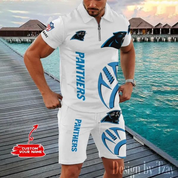 Carolina Panthers New2025 Quarter Zip Polo and Short AZPLZ523