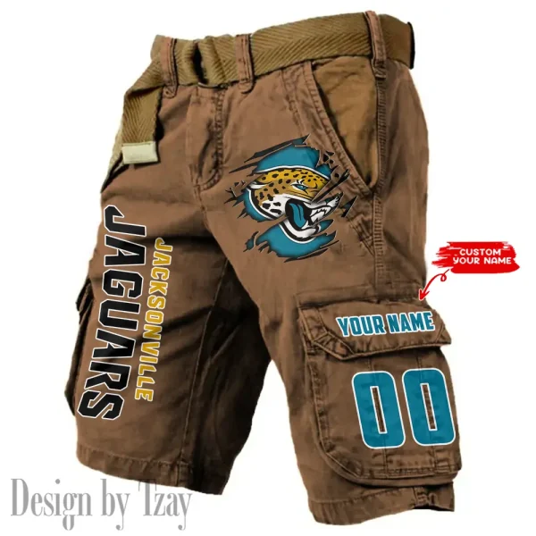 Jacksonville Jaguars Pocket Print Cargo Shorts (Belt Not Included) trending 2025 S9MCS317 - Image 4