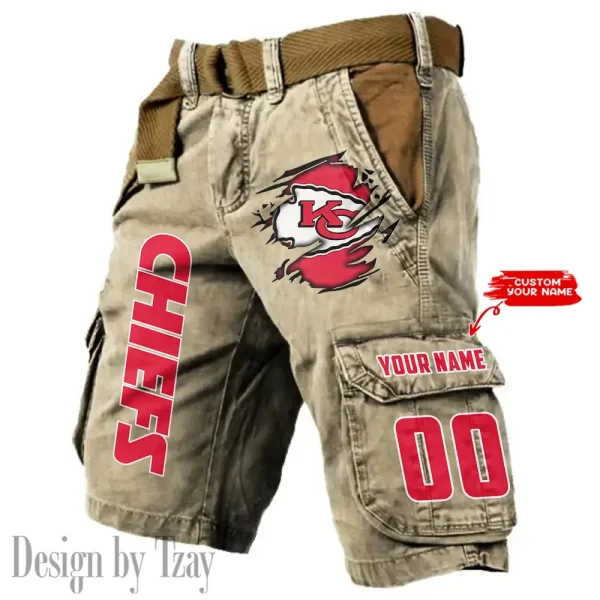 Kansas City Chiefs Pocket Print Cargo Shorts (Belt Not Included) trending 2025 S9MCS318 - Image 5