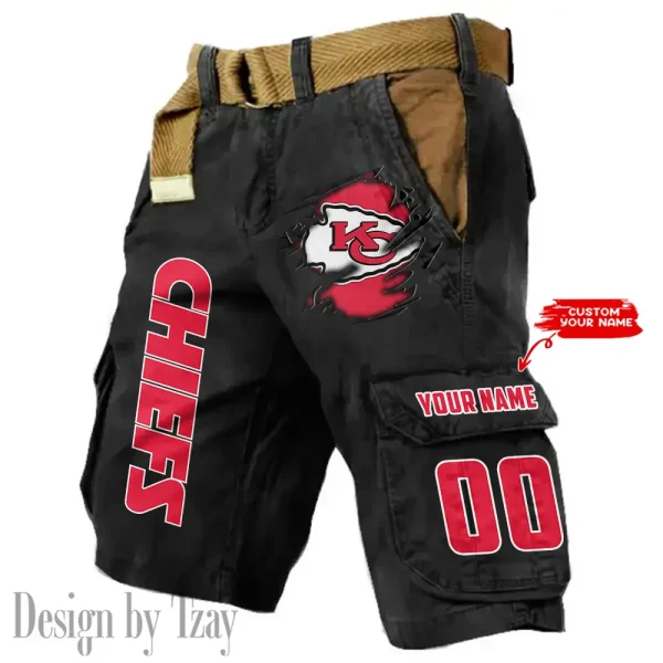 Kansas City Chiefs Pocket Print Cargo Shorts (Belt Not Included) trending 2025 S9MCS318 - Image 6