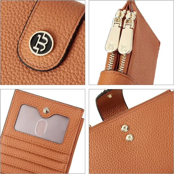 Green Bay Packers Leather Wallets RFID Blocking Slim Bifold Purse Card Holder with Zipper Pocket SPTLWBSCSZP021 - Image 11