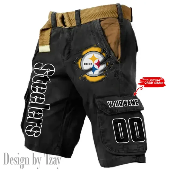 Pittsburgh Steelers Pocket Print Cargo Shorts (Belt Not Included) trending 2025 S9MCS329 - Image 6