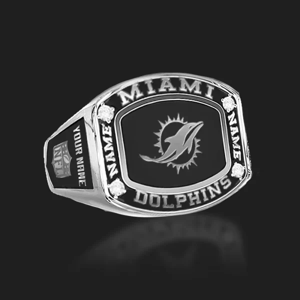 Miami Dolphins Ring High Quality 925 Sterling Silver | 18K Gold | 18K Rose Gold SPT925RING020 - Image 2
