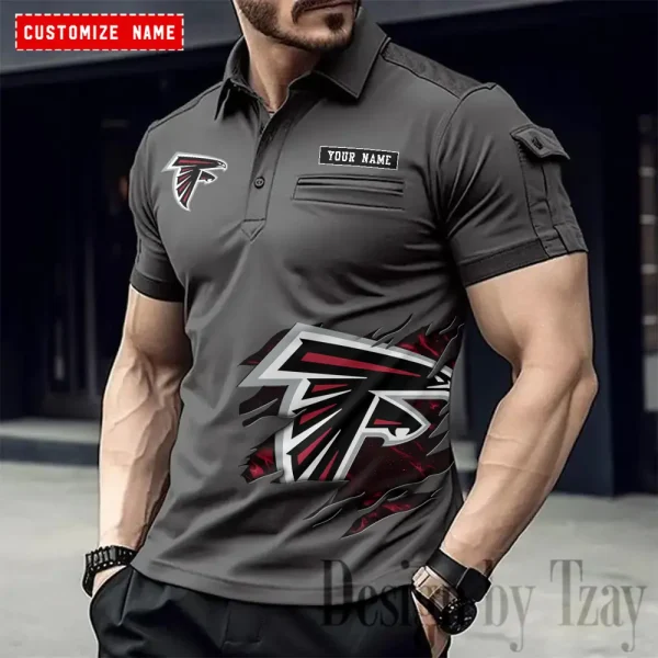 Atlanta Falcons NFL Men's Muscle Sports Polo Shirt SPTMSPLS002