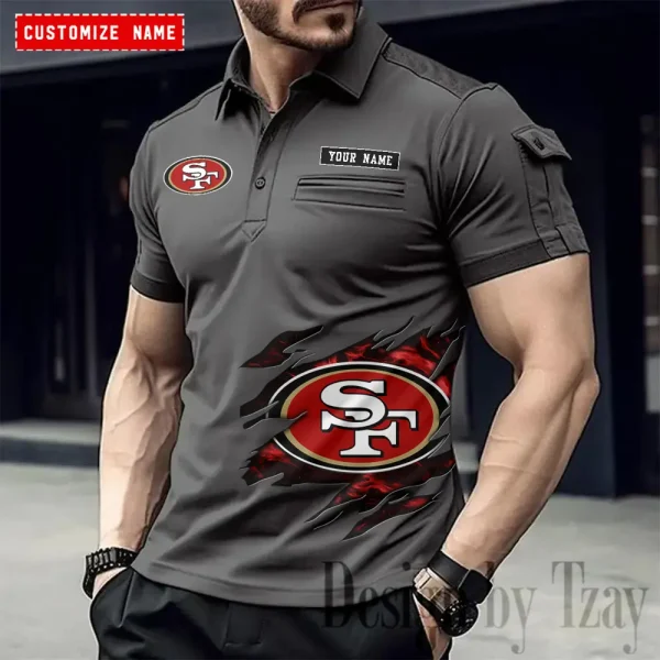 San Francisco 49ers NFL Men’s Muscle Sports Polo Shirt SPTMSPLS028 ...