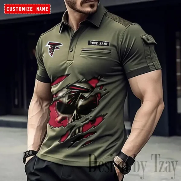 Atlanta Falcons NFL Men's Muscle Sports Polo Shirt SPTMSPLS069