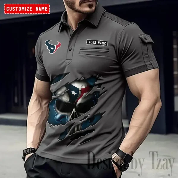 Houston Texans NFL Men's Muscle Sports Polo Shirt SPTMSPLS080