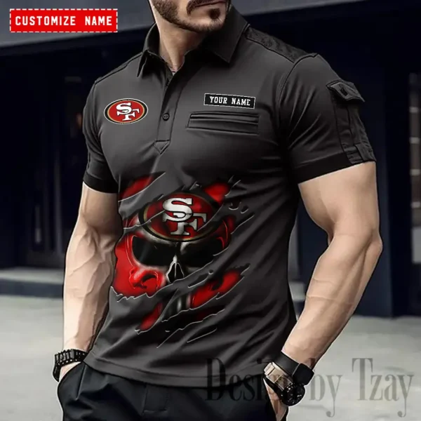 San Francisco 49ers NFL Men’s Muscle Sports Polo Shirt SPTMSPLS095 ...