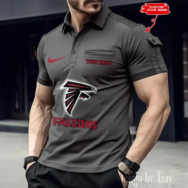 Atlanta Falcons NFL Men's Muscle Sports Polo Shirt SPTMSPLS098