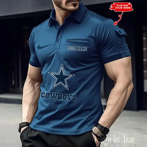 Dallas Cowboys NFL Men's Muscle Sports Polo Shirt SPTMSPLS105