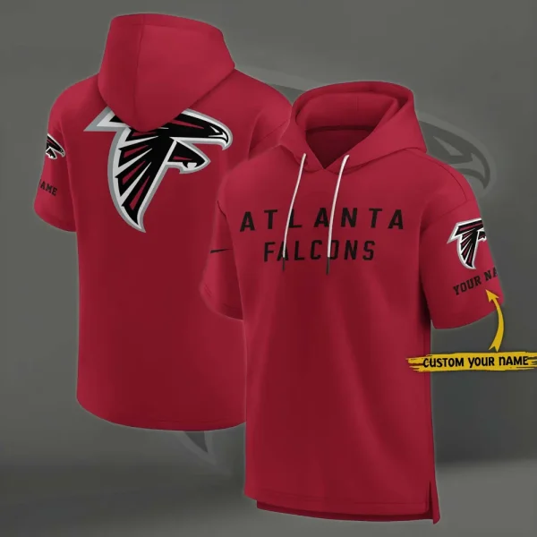 Atlanta Falcons Short Sleeve Pullover Hoodie SPTSSHDS034