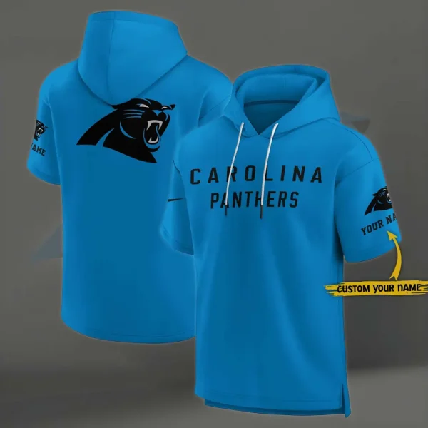 Carolina Panthers Short Sleeve Pullover Hoodie SPTSSHDS036