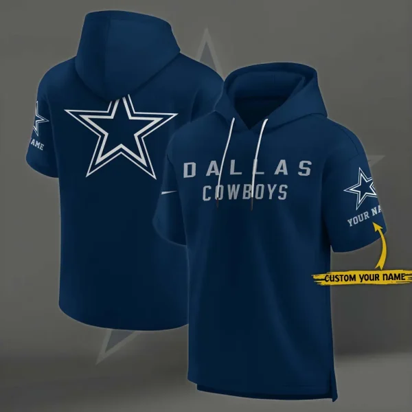 Dallas Cowboys Short Sleeve Pullover Hoodie SPTSSHDS040