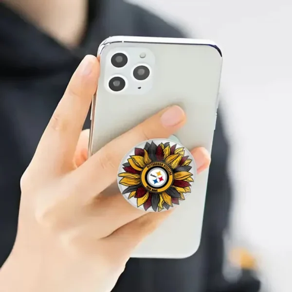 Pittsburgh Steelers Flowers Flip Grip Phone Holder Gift For Fans