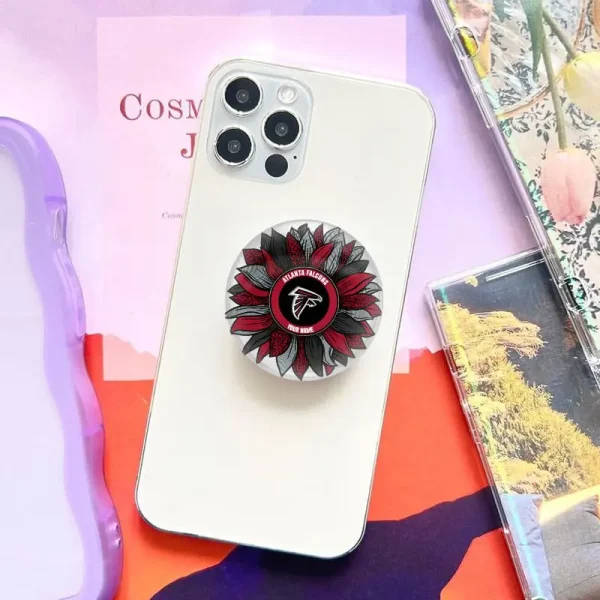 Atlanta Falcons Flowers Flip Grip Phone Holder Gift For Fans - Image 2