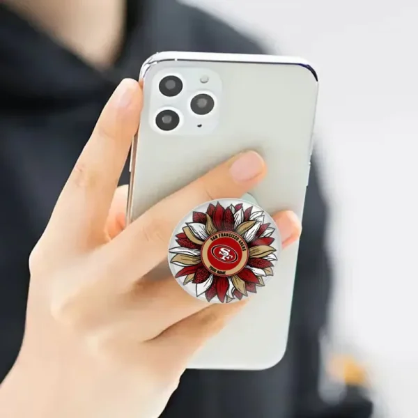 San Francisco 49ers Flowers Flip Grip Phone Holder Gift For Fans