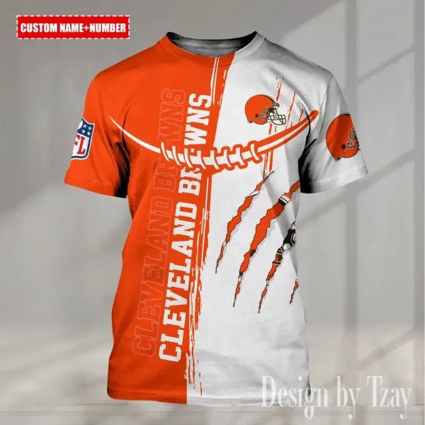 Cleveland Browns Summer Fashion Casual T-Shirt Gift For Sport Fans AZTS1026 - Image 2