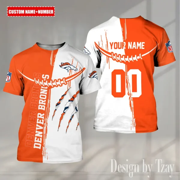 Denver Broncos Summer Fashion Casual T-Shirt Gift For Sport Fans AZTS1028